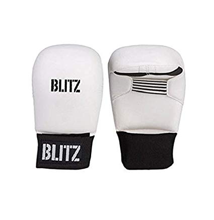 Blitz Sports Karate Elite PU Sparring Gloves - Blue