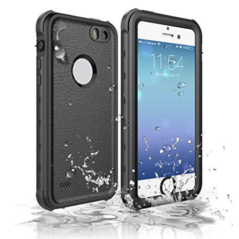 Redpepper Waterproof Case for iPhone 5/5s/se, Full Sealed Underwater Protective Cover, Shockproof, Snowproof and Dirtproof for Outdoor Sports - Diving, Swimming, Running, Skiing, Climbing(Black)