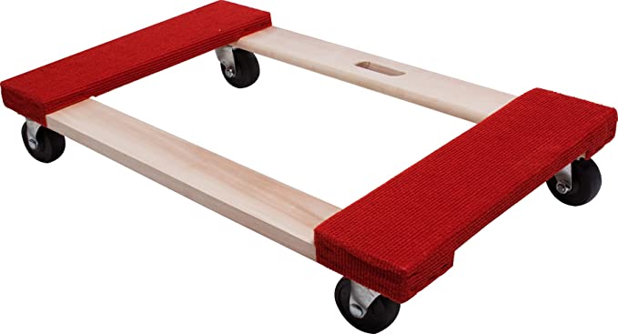 Move-It 9850 Carpeted Solid Wood Moving Dolly, 20-Inch x 31-Inch, 840-lb Load Capacity