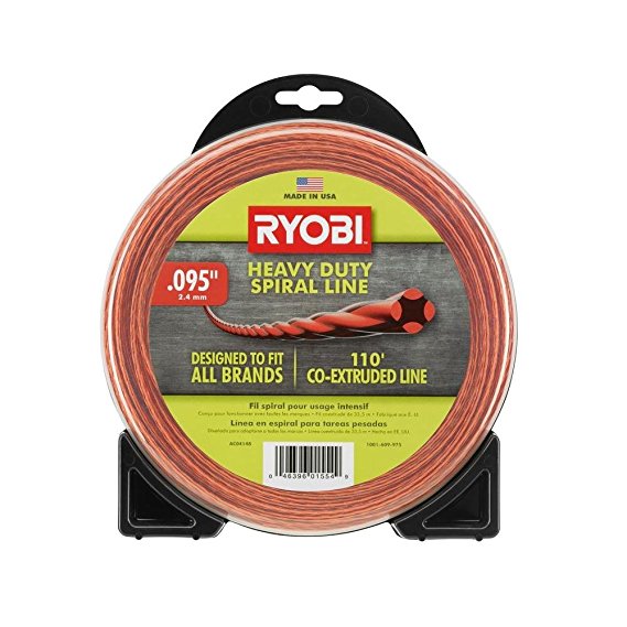 Ryobi AC04148 .095” x 110’ Heavy Duty Spiral Twisted Trimmer Line for Cordless Gas Strimmers