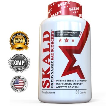 Best Fat Burner - SKALD: Oxydynamic Fat Scorcher - Elite Thermogenic For Enhanced Energy, Weight Loss, Appetite Control, Metabolism, Breathing (First Ever!), & Mood - For Men & Women, 60 capsules