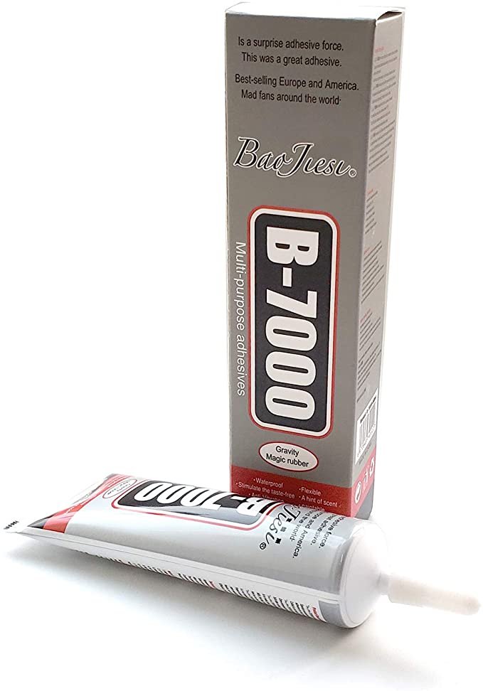 Baojiesi B-7000 50ML Multipurpose High Performance Industrial Glue Transparent Contact Adhesives Precision Tips for Clean Working (50ML / 1,68oz)