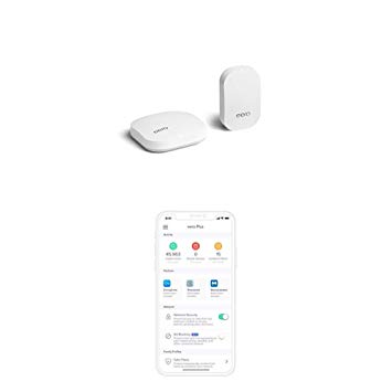 eero Home WiFi System (1 eero Pro   1 eero Beacon) – Advanced Tri-Band Mesh WiFi System to Replace Traditional Routers and WiFi Ranger Extenders with eero Plus 1 Year Subscription