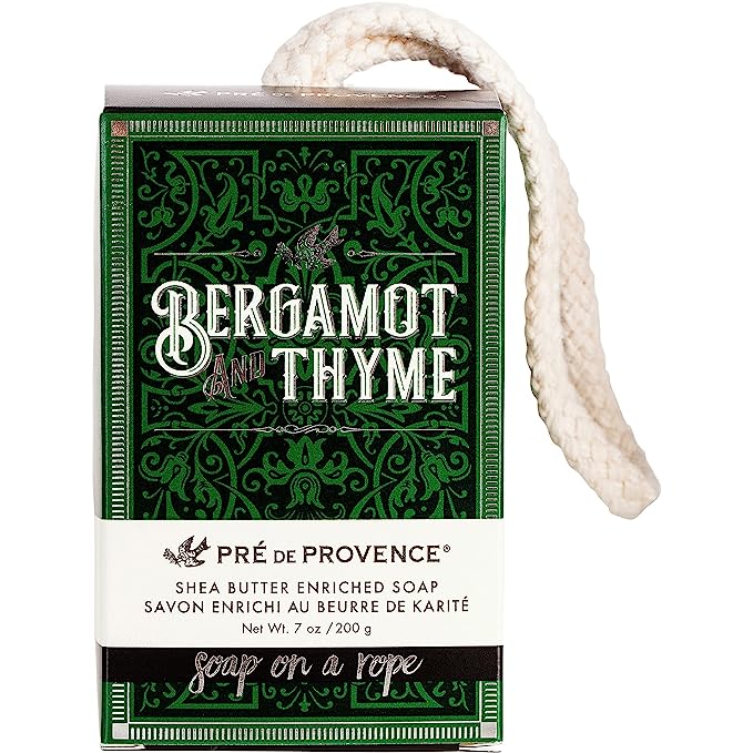 Pre de Provence Bergamot & Thyme Men's Fragrance Collection, Soap On A Rope, 200 G