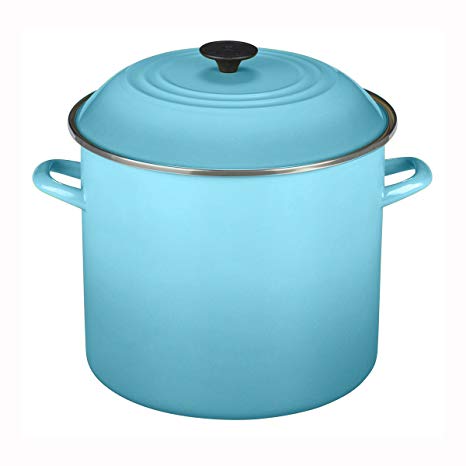 Enamel On Steel Stock Pot Color: Caribbean, Size: 16 Qt.