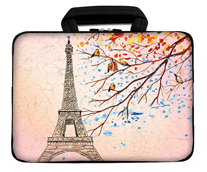 iColor 12" Laptop Handle Bag 11.6" 12.2 inch Neoprene Notebook Tablet Sleeve Computer PC Carrier Protection Cover Case Pouch (Cute Pink)