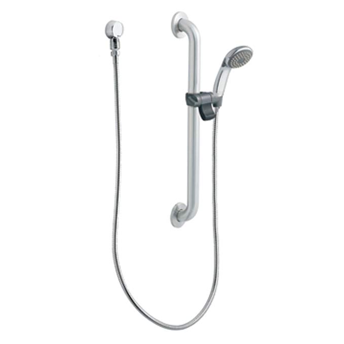 Moen 52224GBM25 Commercial Slide Bar/Grab Bar Hand Shower System 2.5 gpm, Chrome