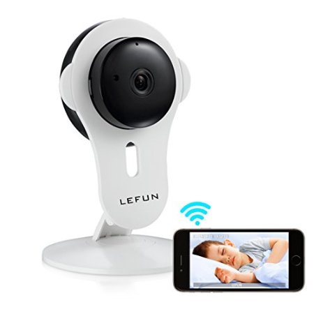 Wireless Camera LeFun8482 Baby Monitor WiFi IP Surveillance Camera HD 720P Nanny Cam Video Recording PlayPlug Pan Tilt Remote Motion Detect Alert with Two-Way Audio and Night Vision