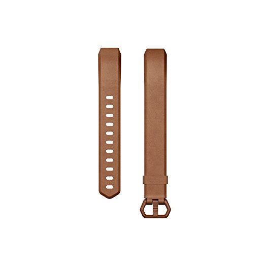 Fitbit HR and Alta Leather Accessory Band, Brown, Small