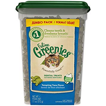 Feline GREENIES Dental Cat Treats Oceanfish & Flavor Fusions