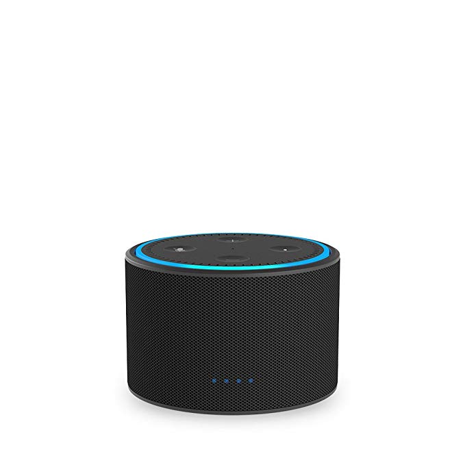 DOX Portable Battery Base for Amazon Echo Dot (Black)