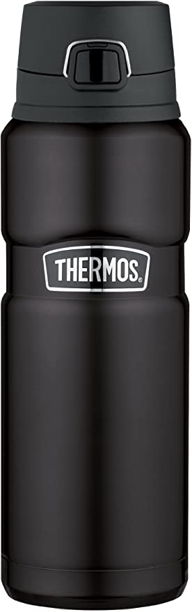 Thermos Stainless King 24 Ounce Drink Bottle, Matte Black