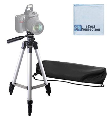 50 Inch Aluminum Camera Tripod For Canon Nikon Sony Samsung Olympus Panasonic and Pentax  eCost Microfiber