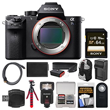 Sony Alpha A7S II 4K Wi-Fi Digital Camera Body with 64GB Card   Backpack   Flash   Battery & Charger   Tripod   Remote   Kit