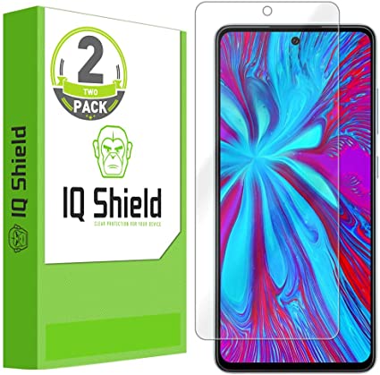 IQ Shield Screen Protector Compatible with Samsung Galaxy A52 5G (2-Pack) Anti-Bubble Clear Film