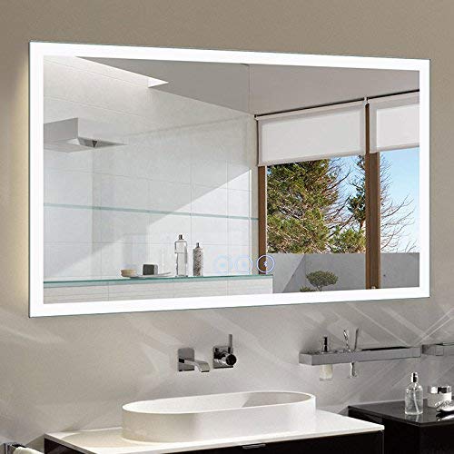 D-HYH 55 x 36 in Horizontal Dimmable LED Bathroom Mirror with Anti-Fog and Bluetooth Function (DK-D-N031-T)