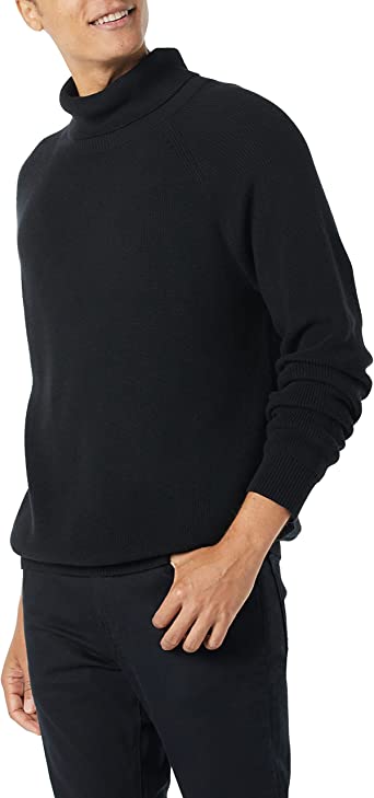 Amazon Essentials Mens 100% Cotton Rib Knit Turtleneck Sweater