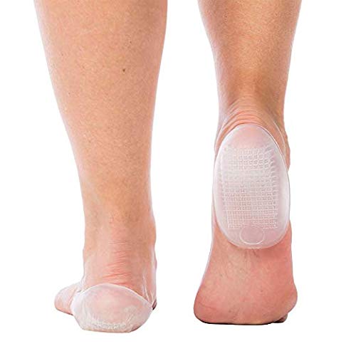 Tuli's Classic Gel Heel Cups, TuliGEL Shock Absorption Cushion Insert for Plantar Fasciitis and Heel Pain Relief, Large