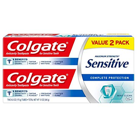 Colgate Sensitive Complete Protection Toothpaste, Mint Clean, 6 Oz (170g) - Pack of 2