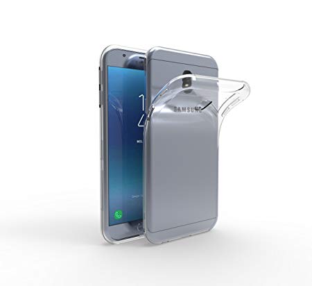 SDTEK Case for Samsung Galaxy J3 (2017) Clear Gel Transparent Soft Premium Case Cover [Silicone TPU]