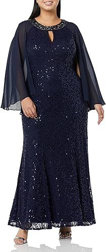 Alex Evenings Plus Size Women's Cold Shoulder Popover Dress