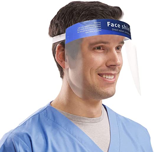 TSV Reusable Safety Face Shield, 5 Pcs Anti-fog Full Face Shield, Universal Face Protective Visor for Eye Head Protection
