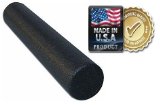 HealthyLifeStyle Foam Roller Black High Density Foam Roller Elite Extra Firm 6 x 36 Round  Manufactured in the USA