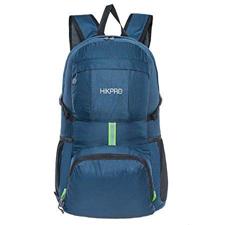 HIKPRO 35L - Lightweight Water Resistant Packable Travel Hiking/Camping Nelon Backpack/Daypack for Men & Women