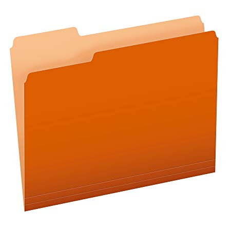 Pendaflex Two-Tone Color File Folders, Letter Size, Orange, 1/3 Cut, 100 per box (152 1/3 ORA)