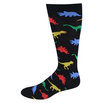 Socksmith Men's Socks Dinosaur Crew Black 1pair One Size men's shoe size 6-12.5 US Black