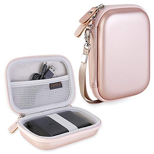 Canboc Shockproof Hard Carrying Case for Anker PowerCore 13000 Portable Charger - Compact 13000mAh 2-Port Ultra Portable Phone Charger Power Bank External Battery Storage Travel Box, Rose Gold