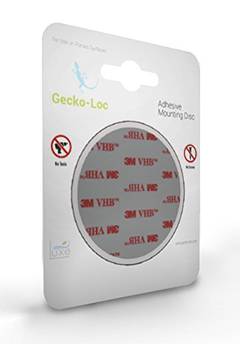 Gecko-Loc Clear Acrylic Adhesive Disk for Mounting Suction Cup Bath and Shower Accessories