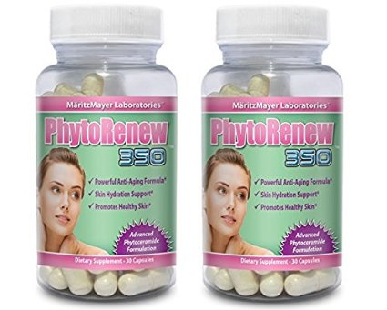 PhytoRenew 350 Phytoceramides - Skin Rejuvenating - 30 Capsules Per Bottle - 2-Pack