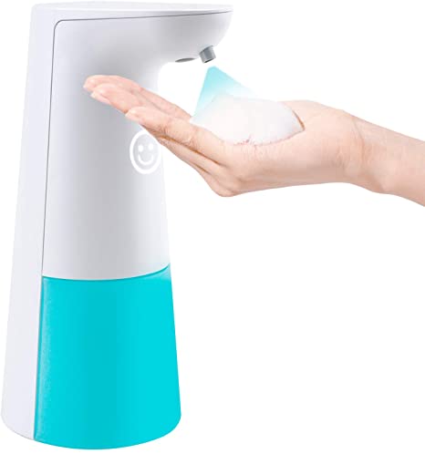 abitku Foam Soap Dispenser, Automatic Foaming Soap Dispenser, 11 OZ Liquid Dispenser 3 Adjustable Dispensing Volume, IPX3 Waterproof, Electric Soap Dispenser for Kids,Adults, Kitchen(White)