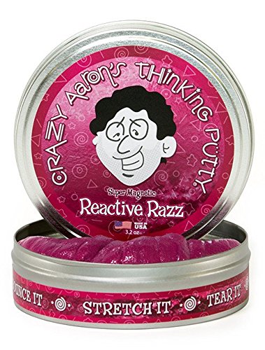 Crazy Aaron's Thinking Putty, 3.2 Ounce, Super Magnetic Reactive Razz