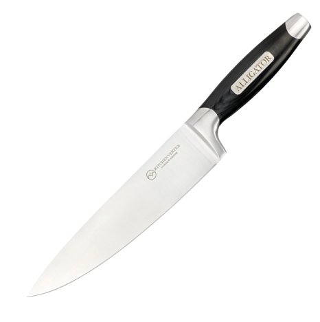 Chef Knife 8 Inch - Professional ALLIGATOR series - Very Sharp Stainless Steel Blade - Forged Full Tang Kitchen Knife - With Comfortable Well Balanced Pakka Handle - In A Luxurious Magnetic Gift Box