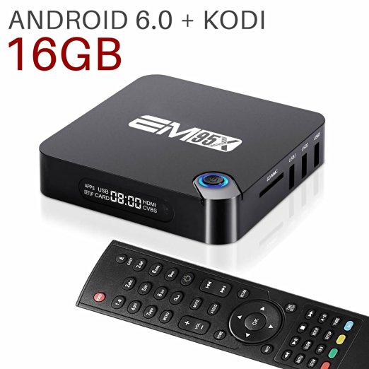 JUSTOP® 16GB Android TV Box 6.0 Marshmallow KODI 16.1 Fully Loaded Amlogic 2.0Ghz x4 64-Bit CPU 2GB Ram 16GB SSD 4K HEVC HDMI 802.11N WI-FI Bluetooth 4.0 (HD4K)