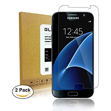 Galaxy S7 Screen Protector,Hartser [2 Pack] Glass Protector [Tempered Glass] 9H Hardness,Bubble Free [3D Touch Compatible] [Case Friendly] for Samsung Galaxy S7