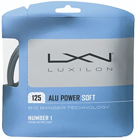 Wilson LUXILON Big Banger ALU Power Soft 125 Tennis String, Silver, 16L-Gauge