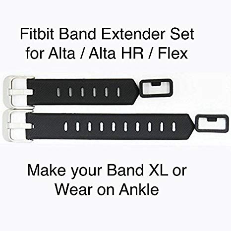 CentralSound Compatible with Fitbit Alta, Alta HR and Flex Bands Extra Large Band Extender Set for Larger Wrists and Ankles