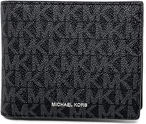 Michael Kors Men's Cooper Billfold with Passcase Wallet (Black PVC)