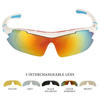 Bezzee-Pro Lightweight UV protection Sports Sunglasses for Adults Men Women