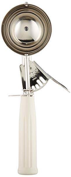 Winco ICD-10 No.10 Ice Cream Disher with Plastic Handle, Ivory