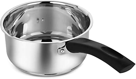 Penguin Home 3265 20cm Saucepan with Lid, Stainless Steel, Phenolic, Mirror Finish