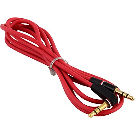 JacobsParts 3.5mm Stereo AUX Cable Male to Male L-Shaped for Car Audio Headphone Jack (4 Feet)