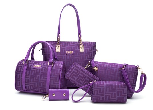 Handbags for Women Bags for Ladies Handbag and Purse Shoulder Bags crossbody Bags wallet purse keychian 6 Piece Set Bag