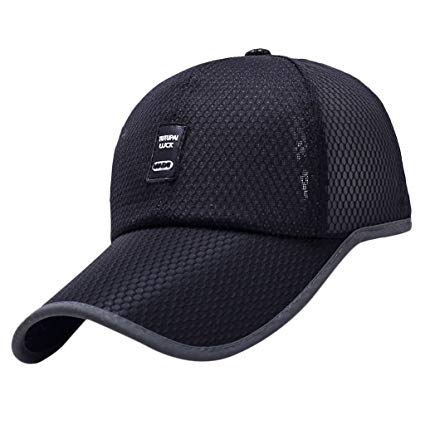 MagiDeal Men Women Fashionable Outdoor Sports Comfortable Wear Snapback Baseball Cap Outdoor Sports Mesh Hat Black