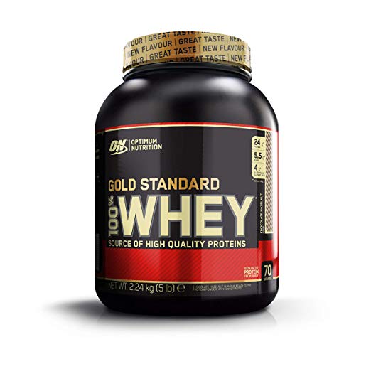 Optimum Nutrition Gold Standard Whey Protein Powder with Glutamine and Amino Acids. Protein Shake by On - Chocolate Hazelnut, 70 Servings, 2.24kg