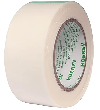 HOEREV UHMW PE Film Tape Ultra-high Molecular Weight Polyethylene Adhesive Tape, Size 0.28mm x12.7mm x 16.4m,Translucent, Abrasion Resistant Backing