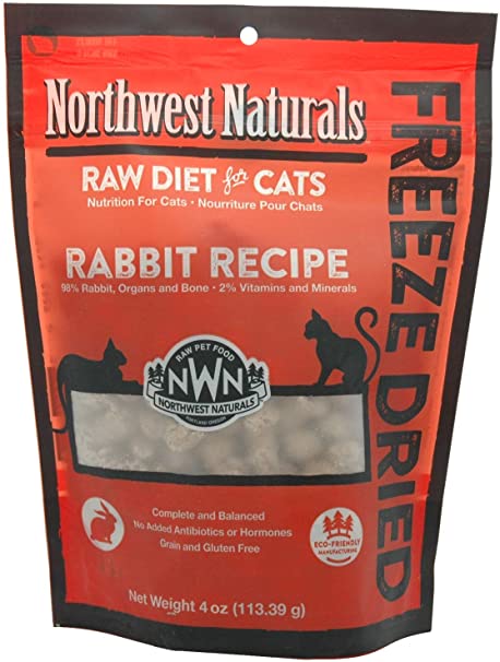 Northwest Naturals Freeze-Dried Cat Nibbles Rabbit Recipe 4 Ounces